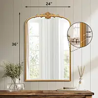arch mirror vanity arch bathroom mirror,arch mirror vanity of Antique Arch Bathroom Mirror Collection in gold finish with finish 36*24